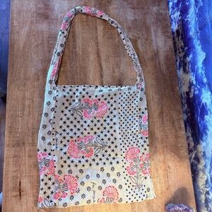 Free People Pink and Black Floral Fabric